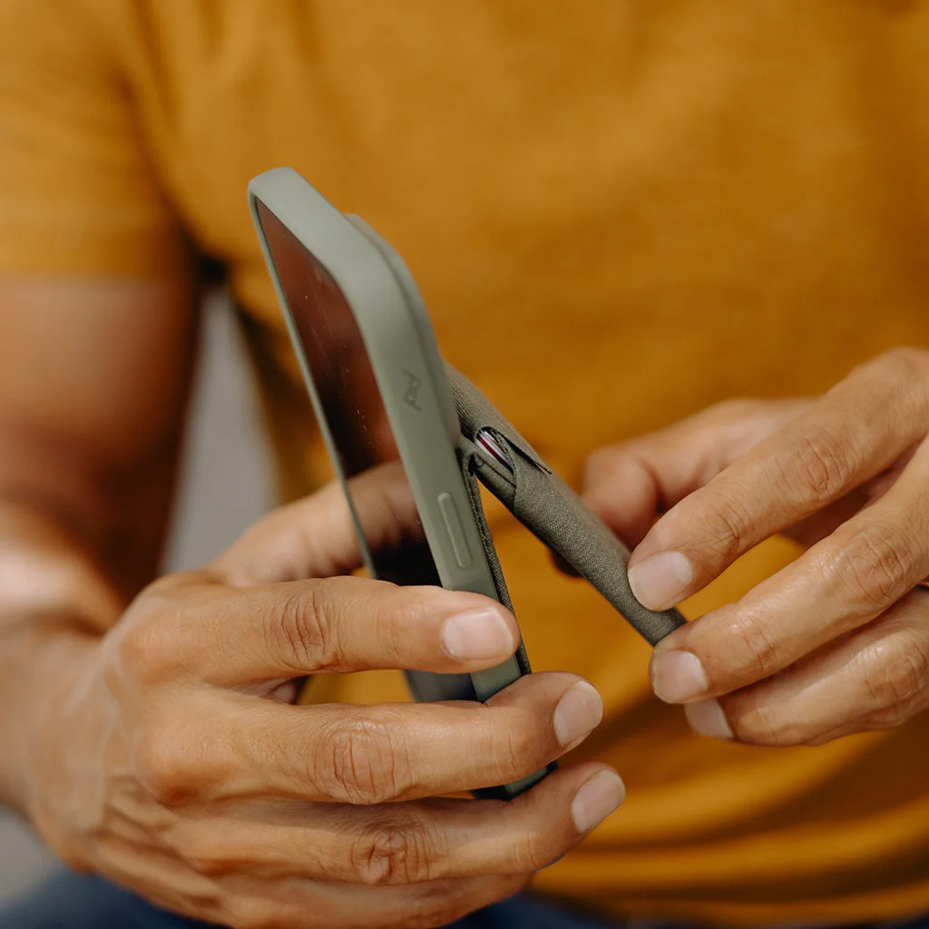 Mobile Wallet | Stand Wallet | Charcoal | Fabric | PD Certified - Image 7