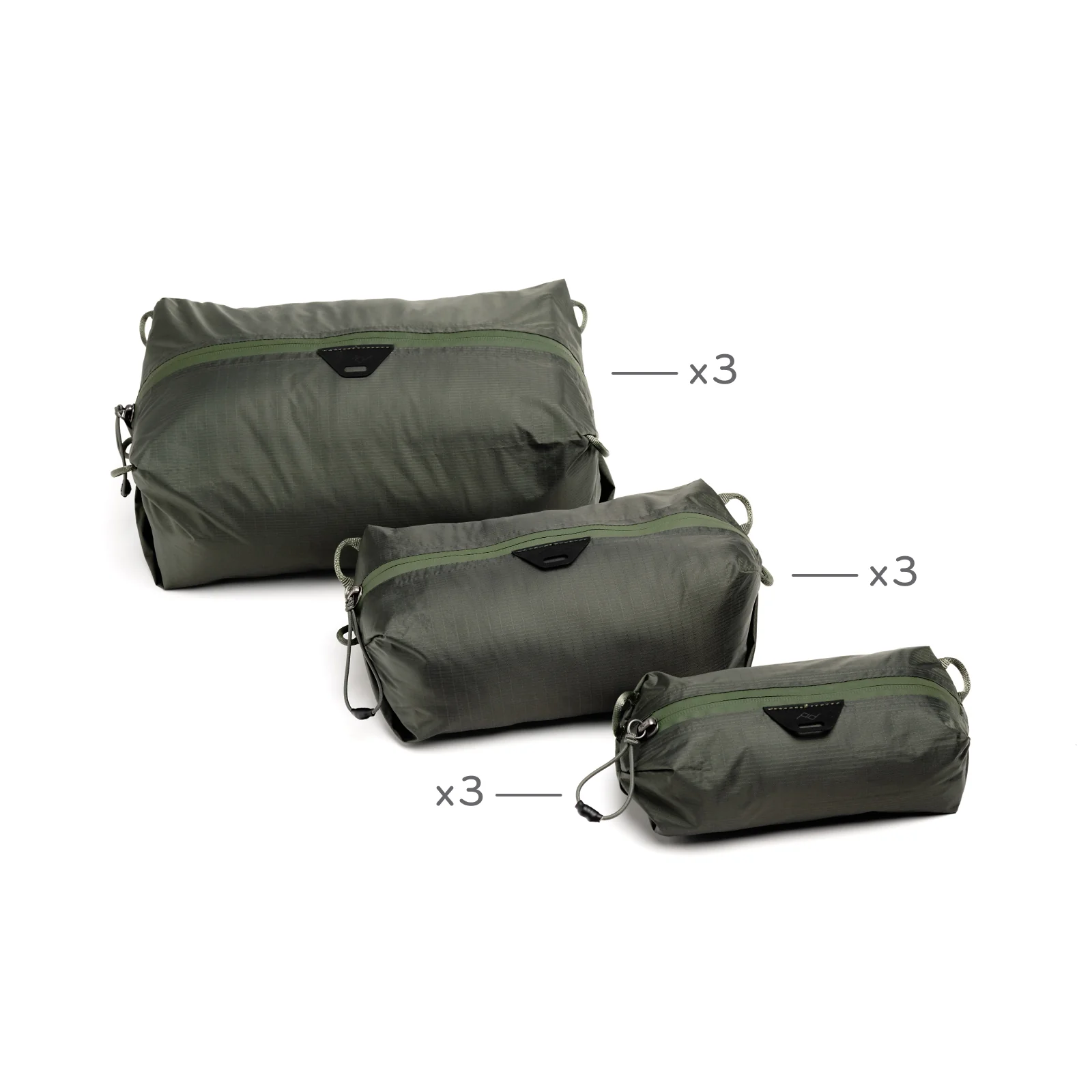 Ultralight Packing Cube | Sage | Fabric | 9-pack